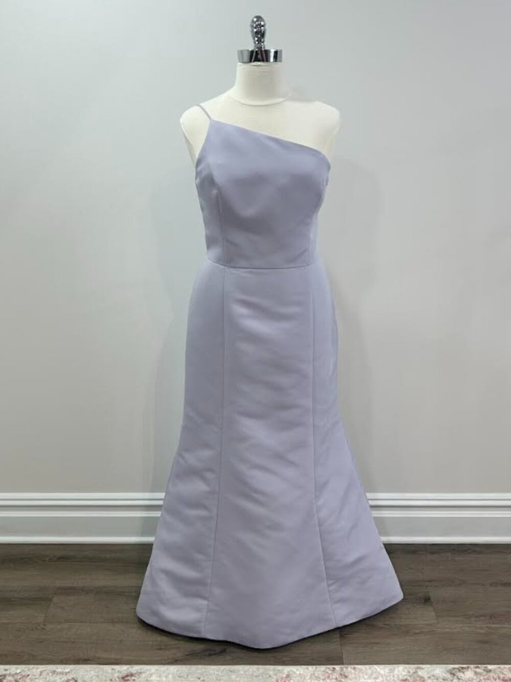 Lilac One Shoulder Fitted Faille Gown Style Cecilia Size 18